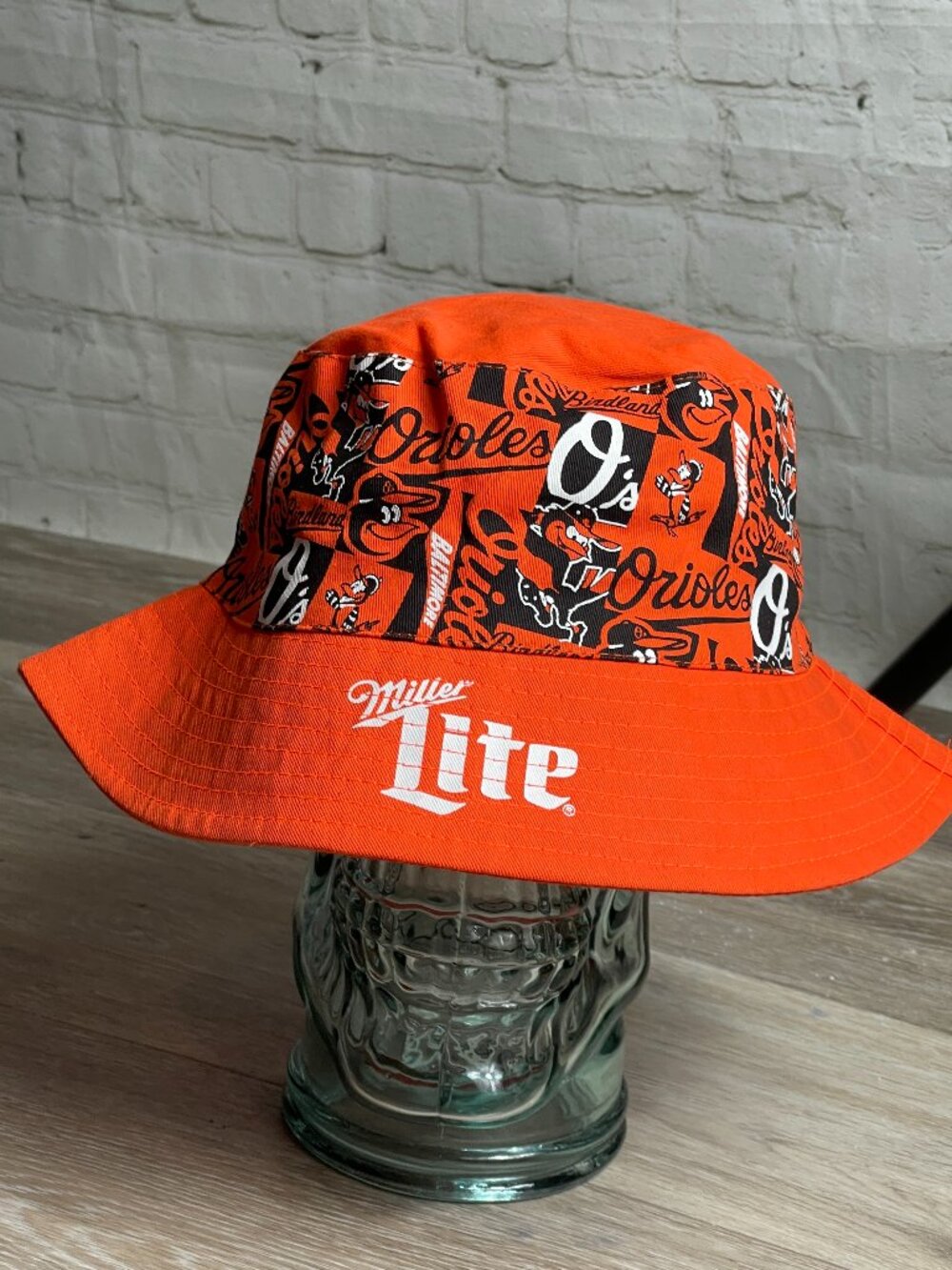 BALTIMORE ORIOLES BRAND NEW MILLER LITE PROMOTION BUCKET HAT